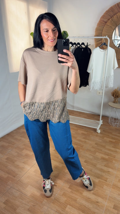 Camiseta encaje