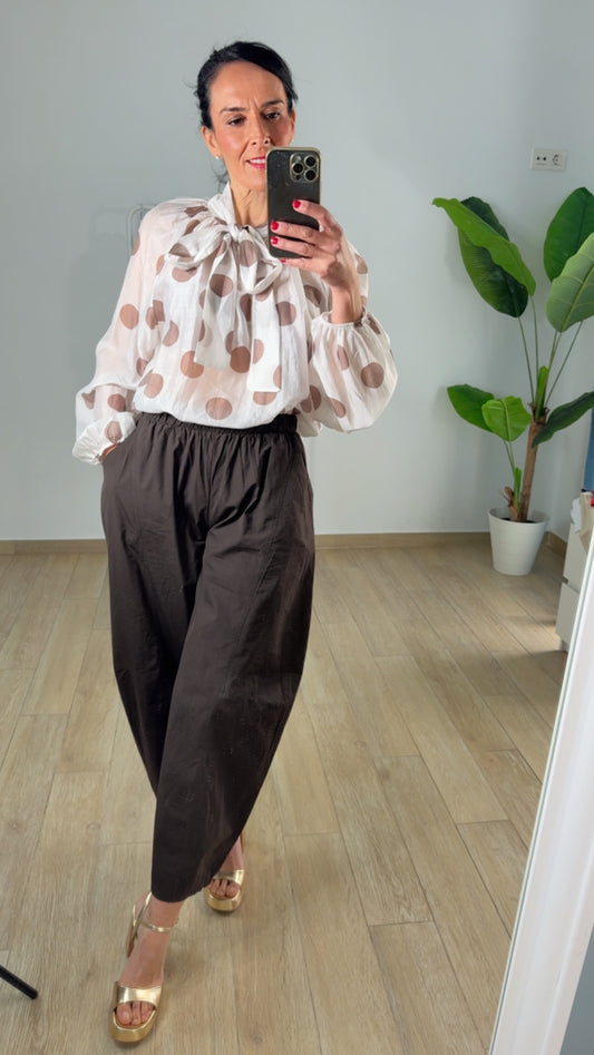 Pantalón Barrel tela