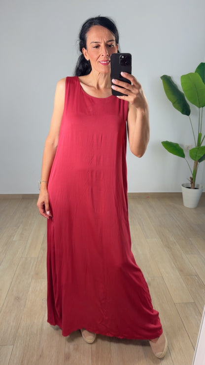 Vestido Satén Sage