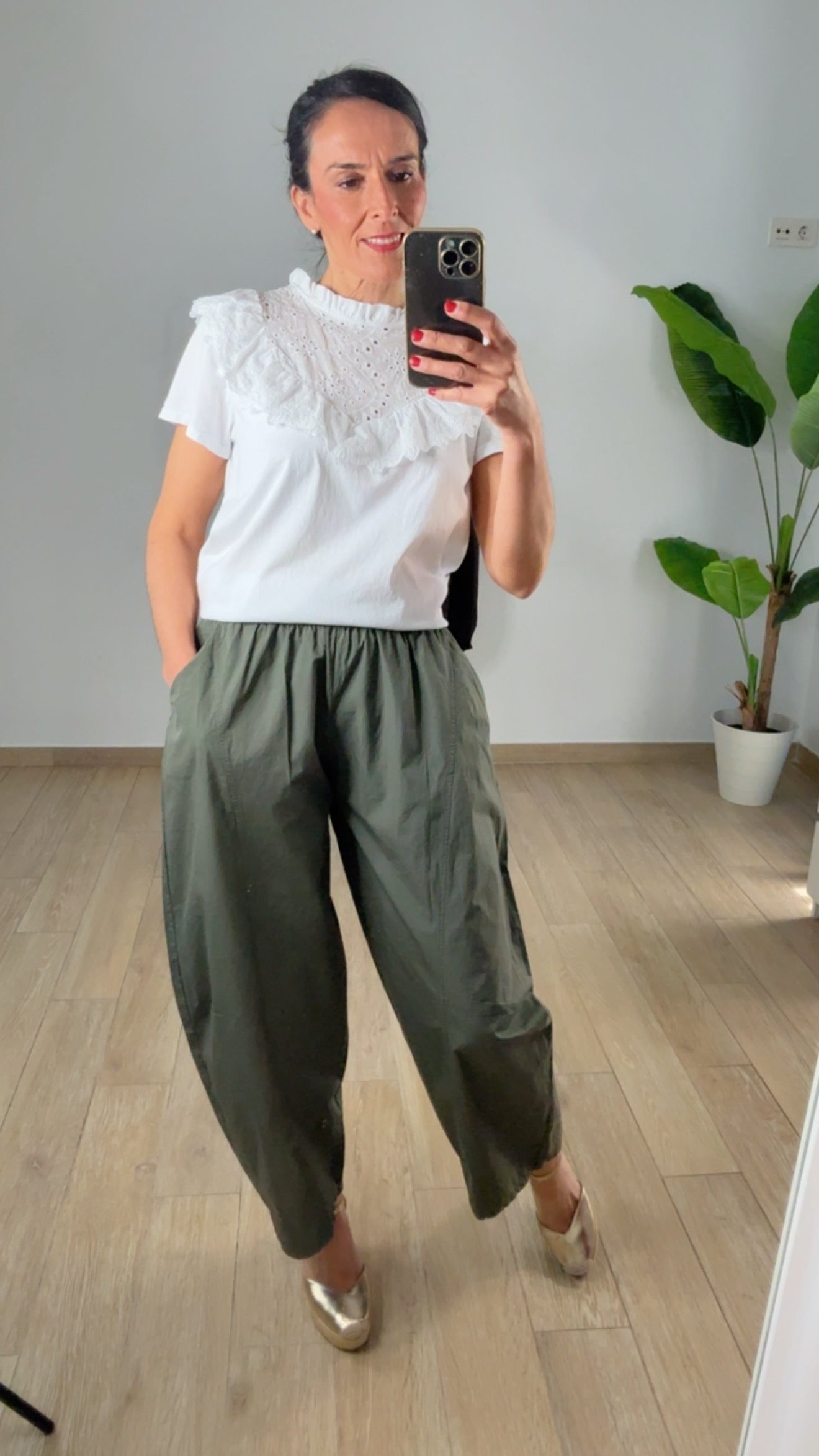 Pantalón Barrel tela